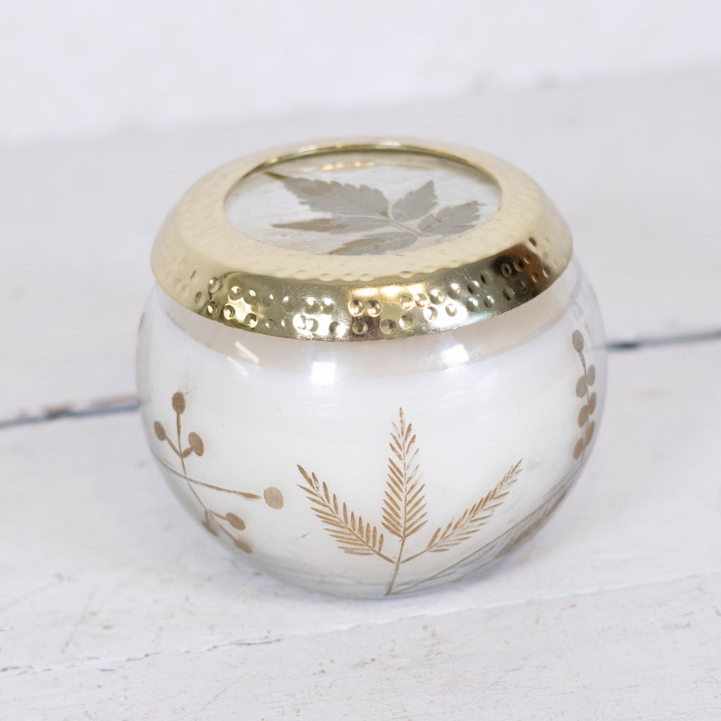 Frosted Juniper Candle in Glass with Lid