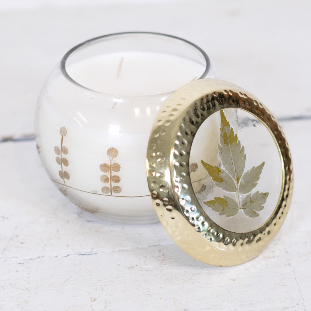 Frosted Juniper Candle in Glass with Lid