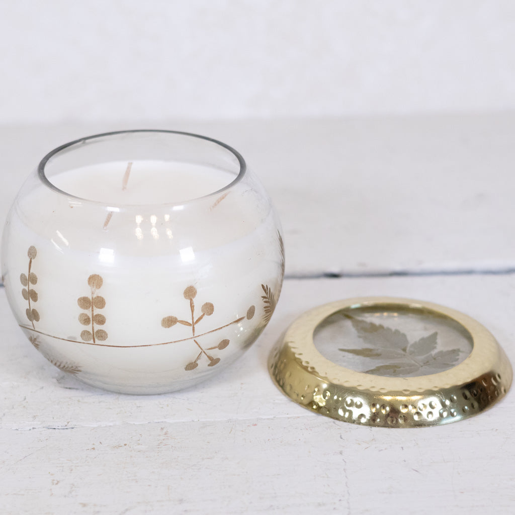 Frosted Juniper Candle in Glass with Lid