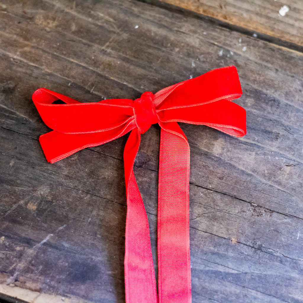Red Velvet Bow Ornament