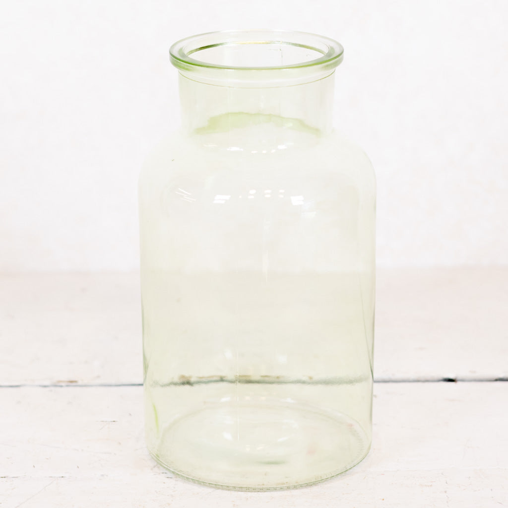 Glass Clear Green Vase