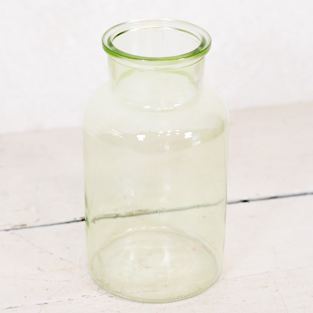 Glass Clear Green Vase