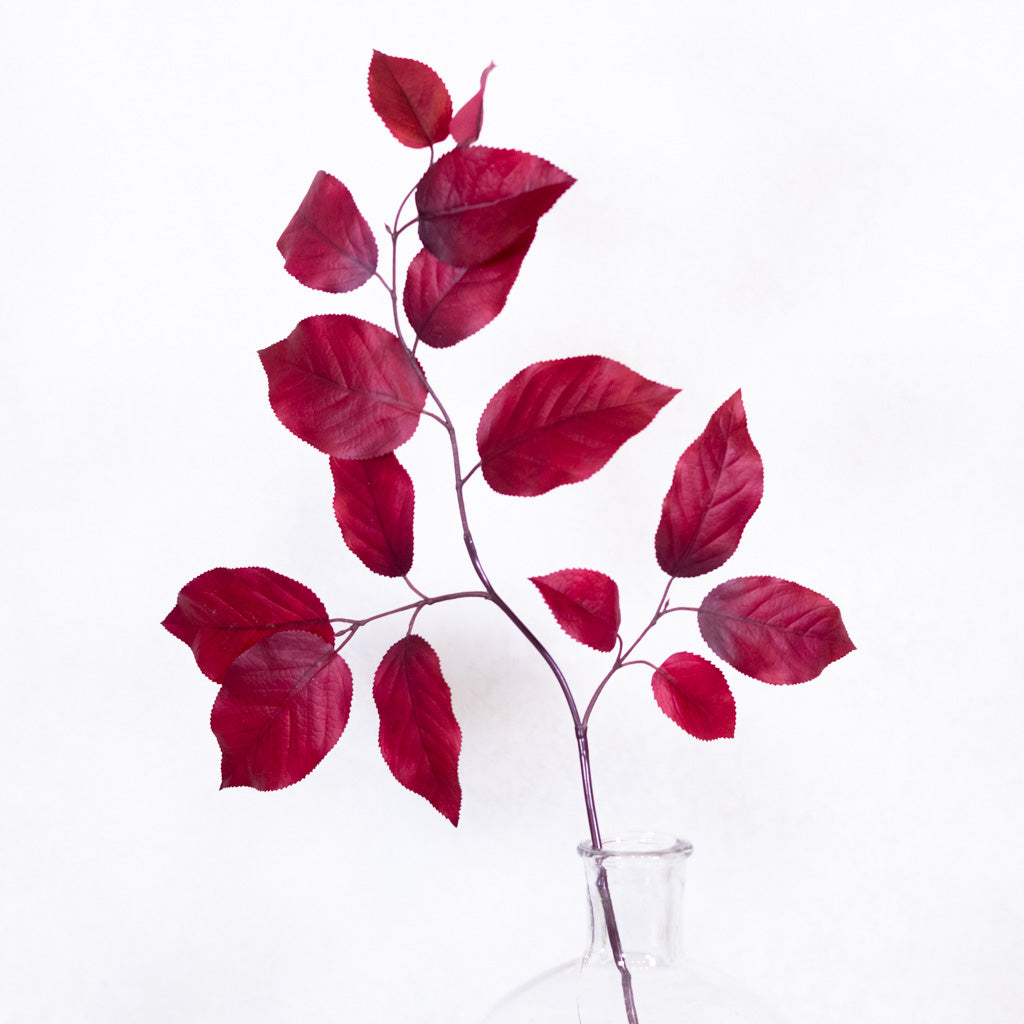 Autumn Salal Leaf Burgundy Spray