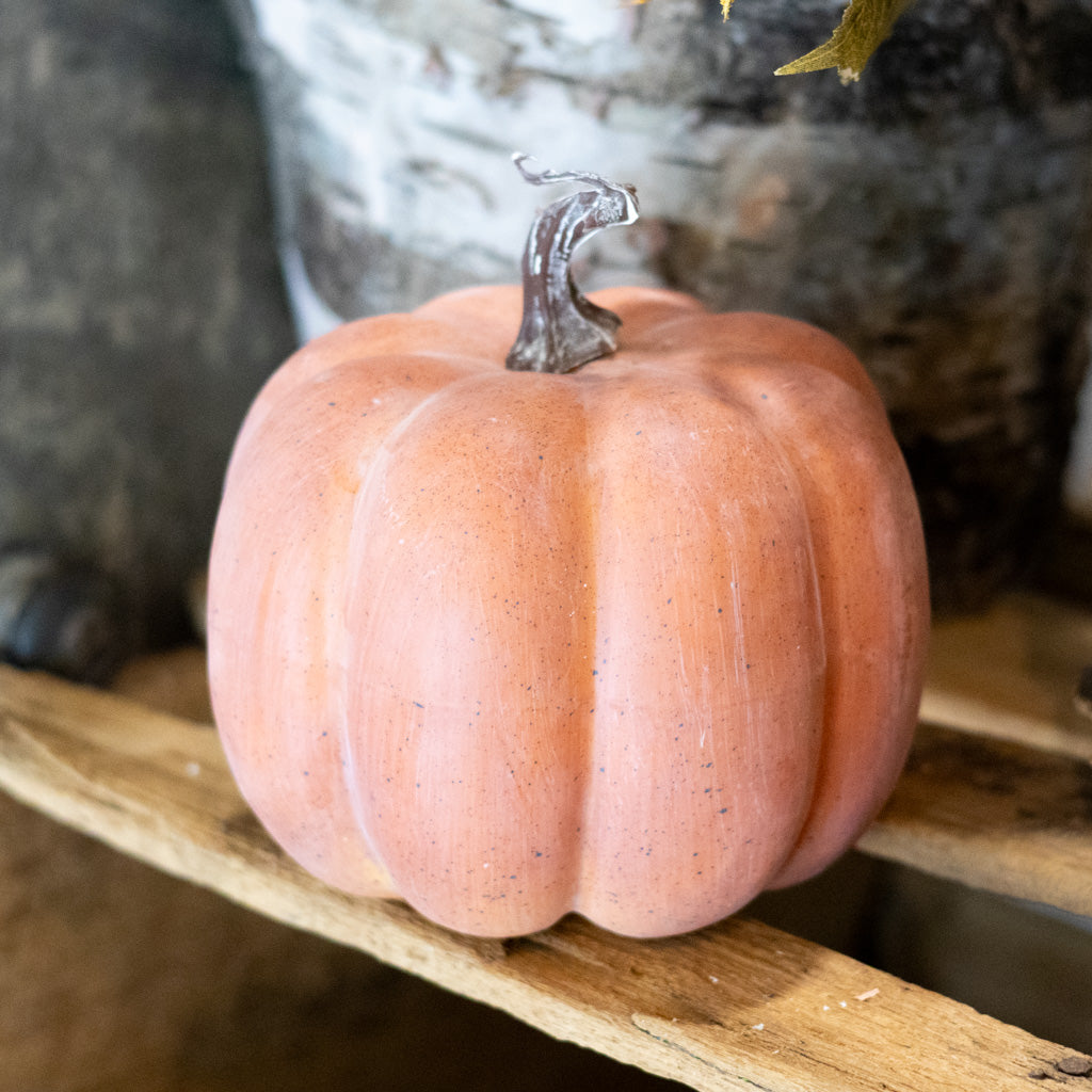 Weathered Latex Pumpkin with Vine