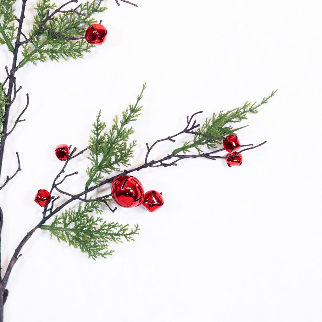 Cedar Spray with Red Bells