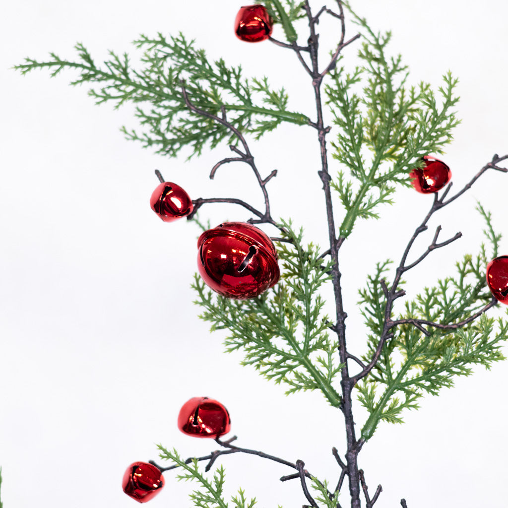 Cedar Spray with Red Bells