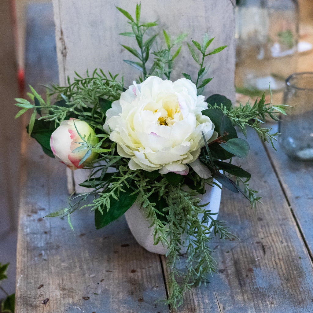 White Peony Petite Bouquet