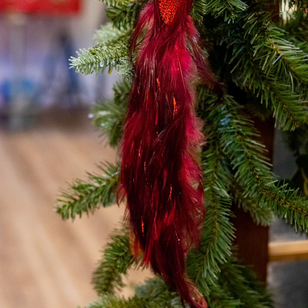 Wine Burgundy Feather Bird