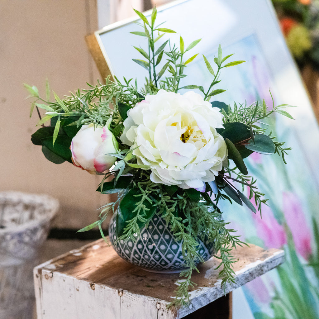 White Peony Petite Bouquet