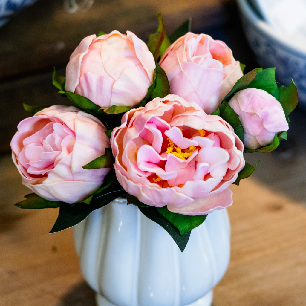 Light Pink Peony Bundle Real Touch