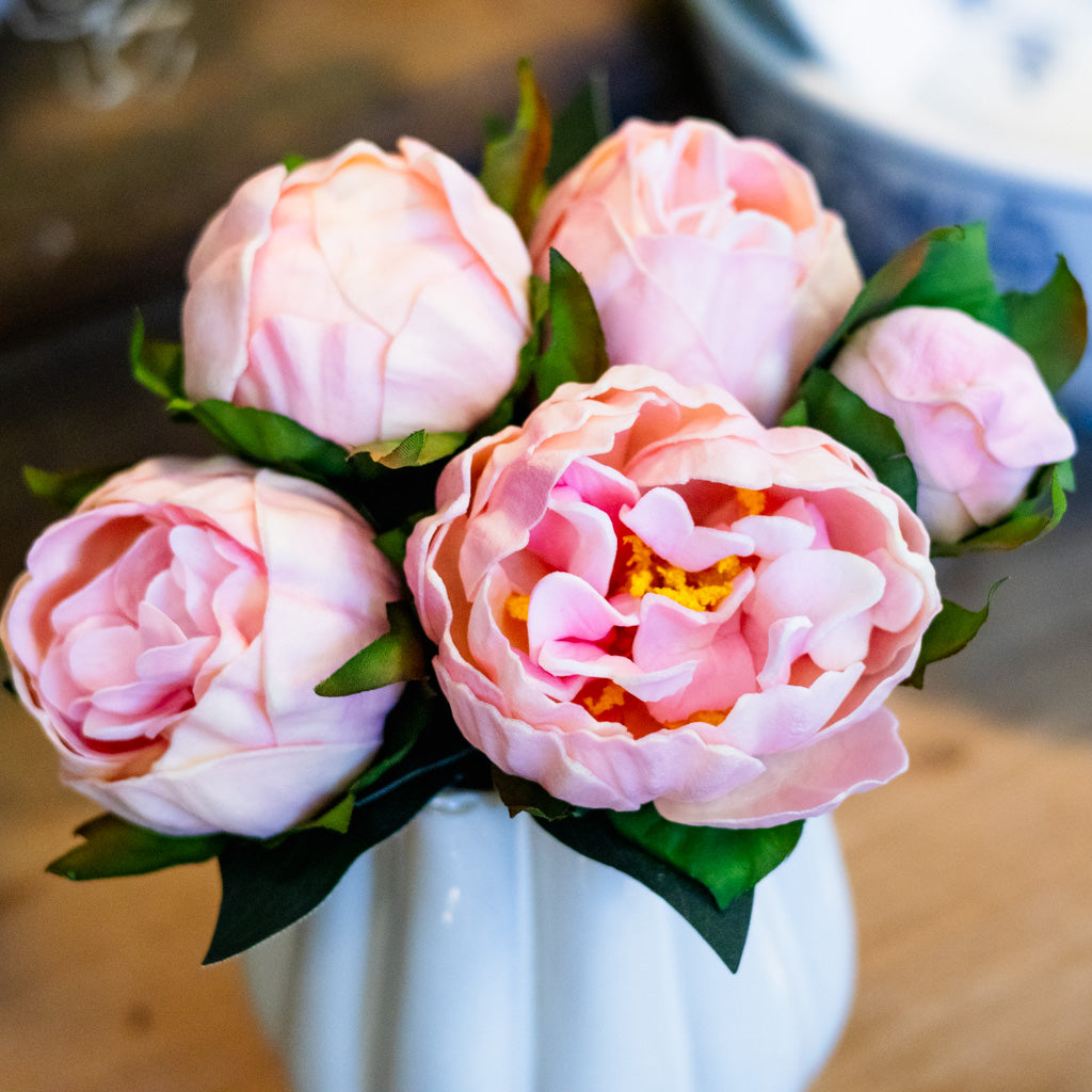Light Pink Peony Bundle Real Touch