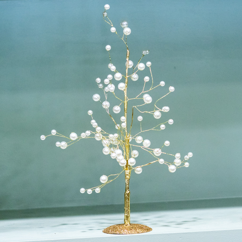 Short Pearl White Gold Tree