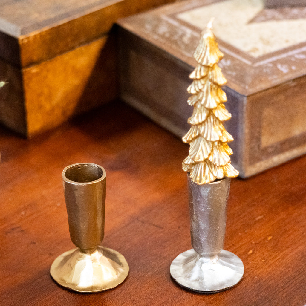 Metal Taper Holder Silver