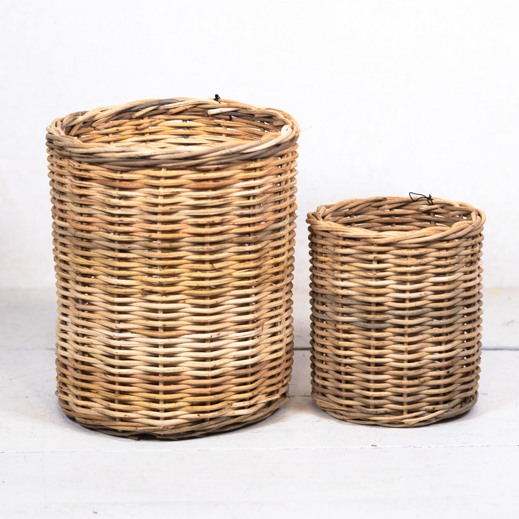 Hand-Woven Wicker Basket Short