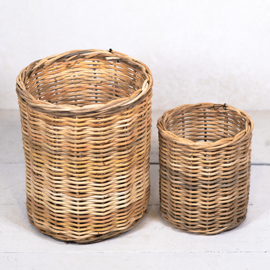 Hand-Woven Wicker Basket Short