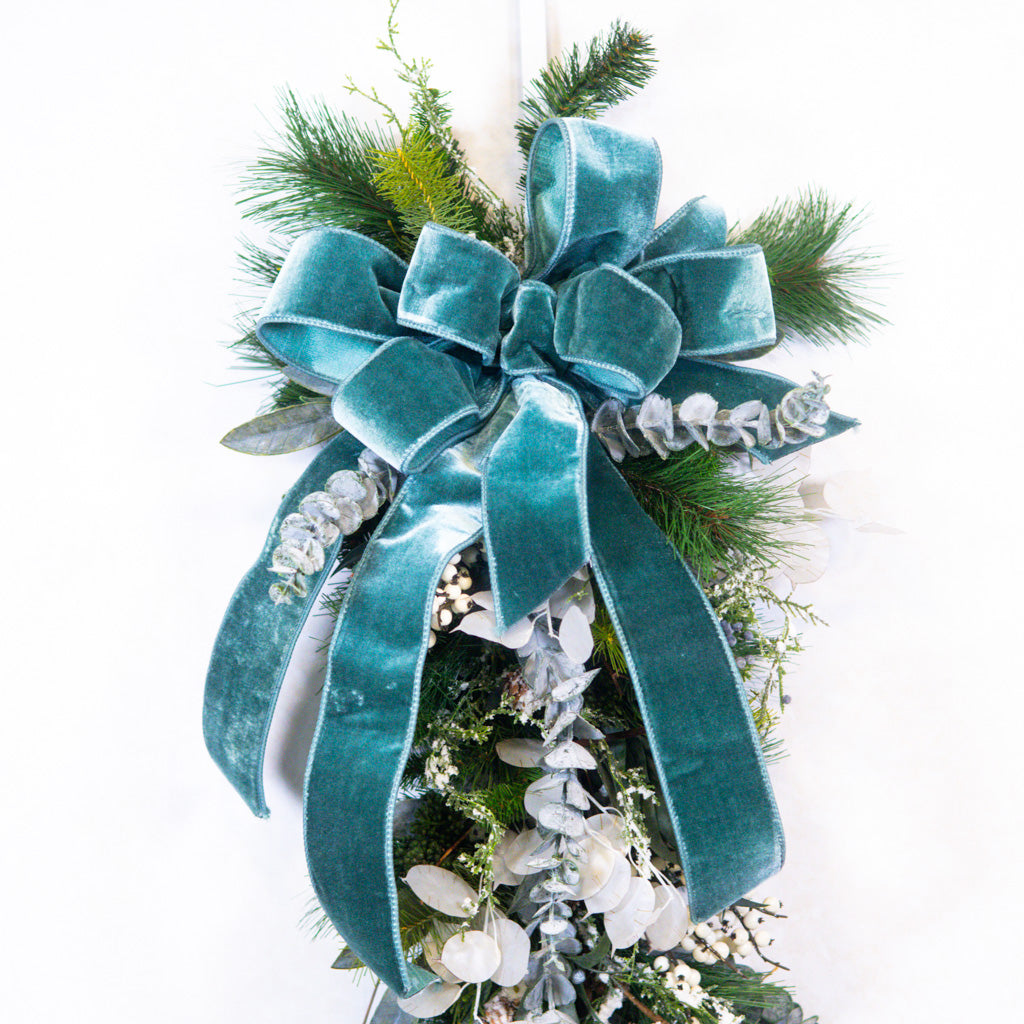 Winter Blues Collection Down Drop with Bow