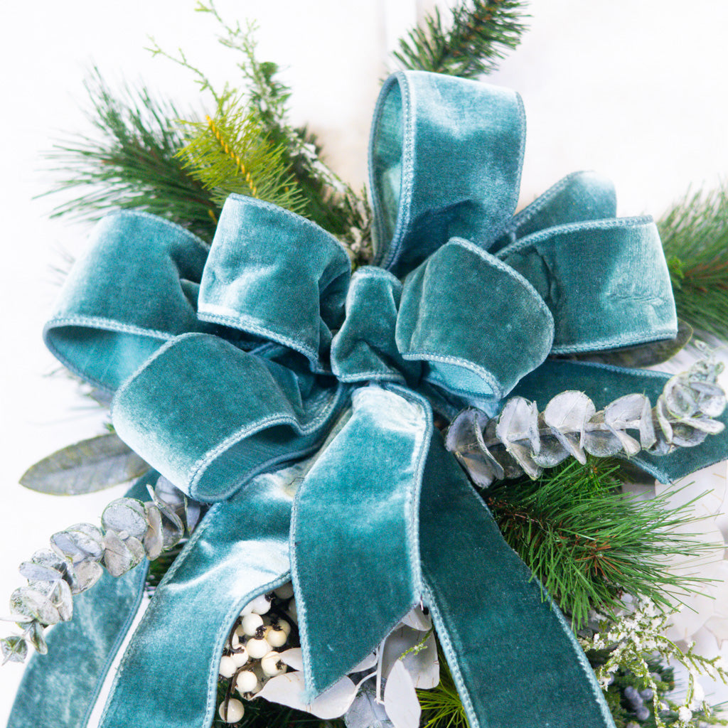 Winter Blues Collection Down Drop with Bow