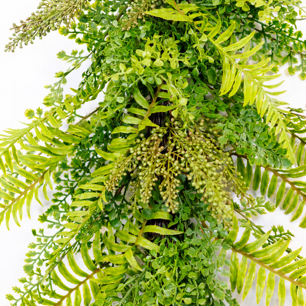 Mixed Fern Door Swag