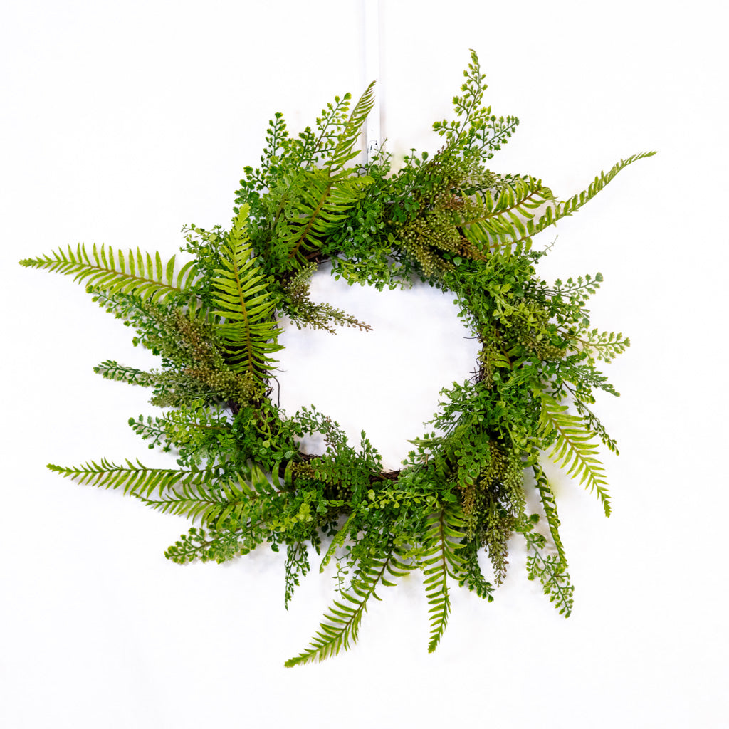 Mixed Fern Wreath