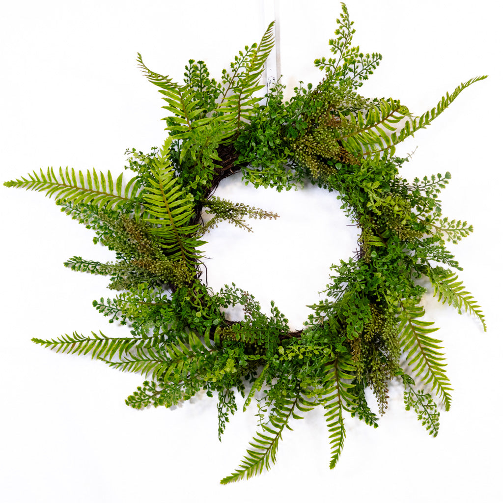 Mixed Fern Wreath