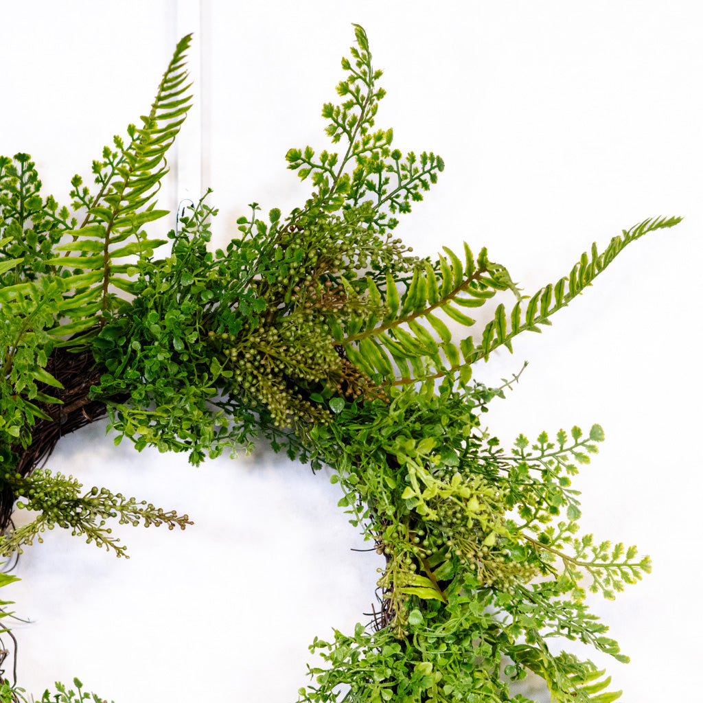 Mixed Fern Wreath