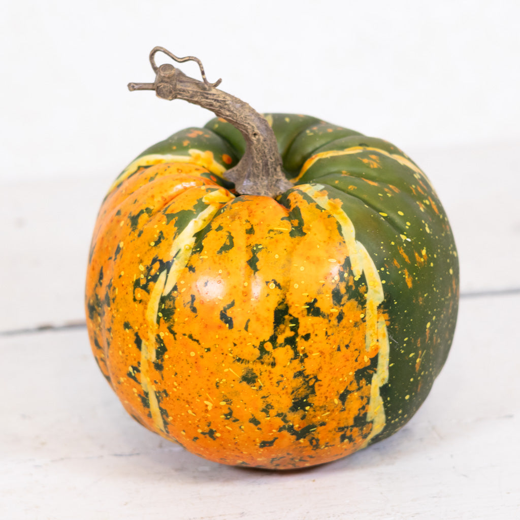 Round Fancy Pumpkin Orange Green