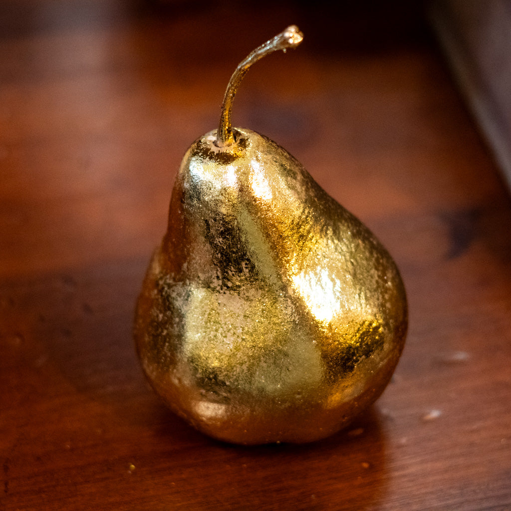 Gold Metallic Pear