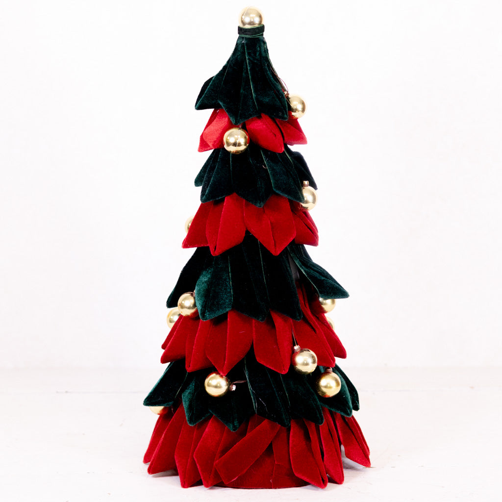 Velvet Loop Tree with Ornaments