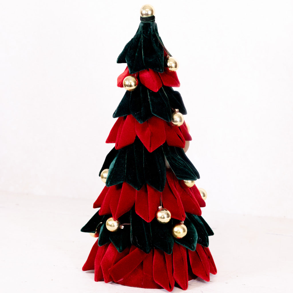 Velvet Loop Tree with Ornaments