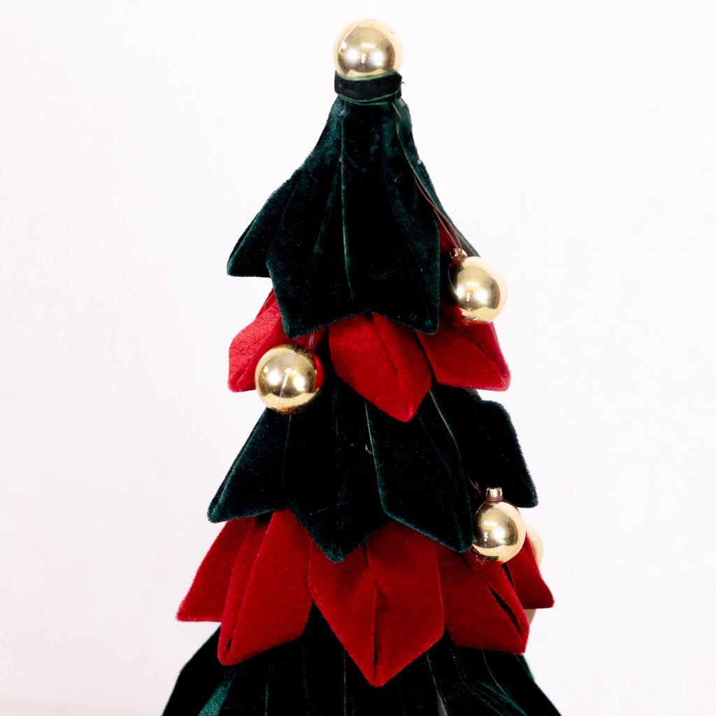 Velvet Loop Tree with Ornaments