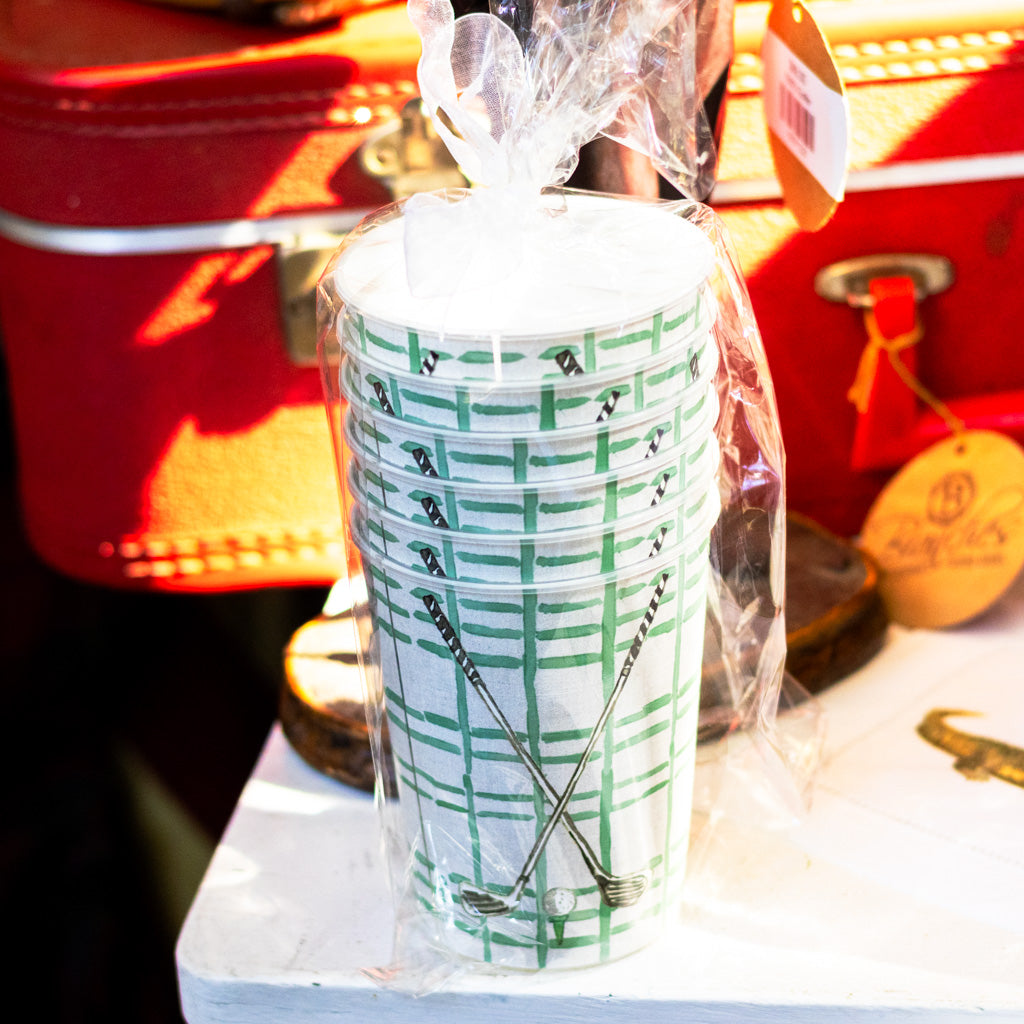 Set of Six Golf Clubs Party Cups