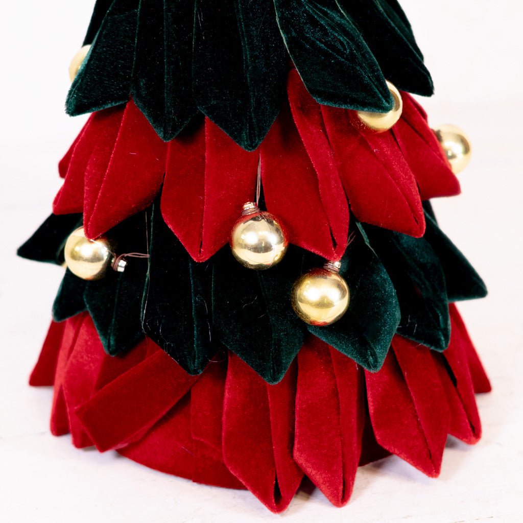 Velvet Loop Tree with Ornaments