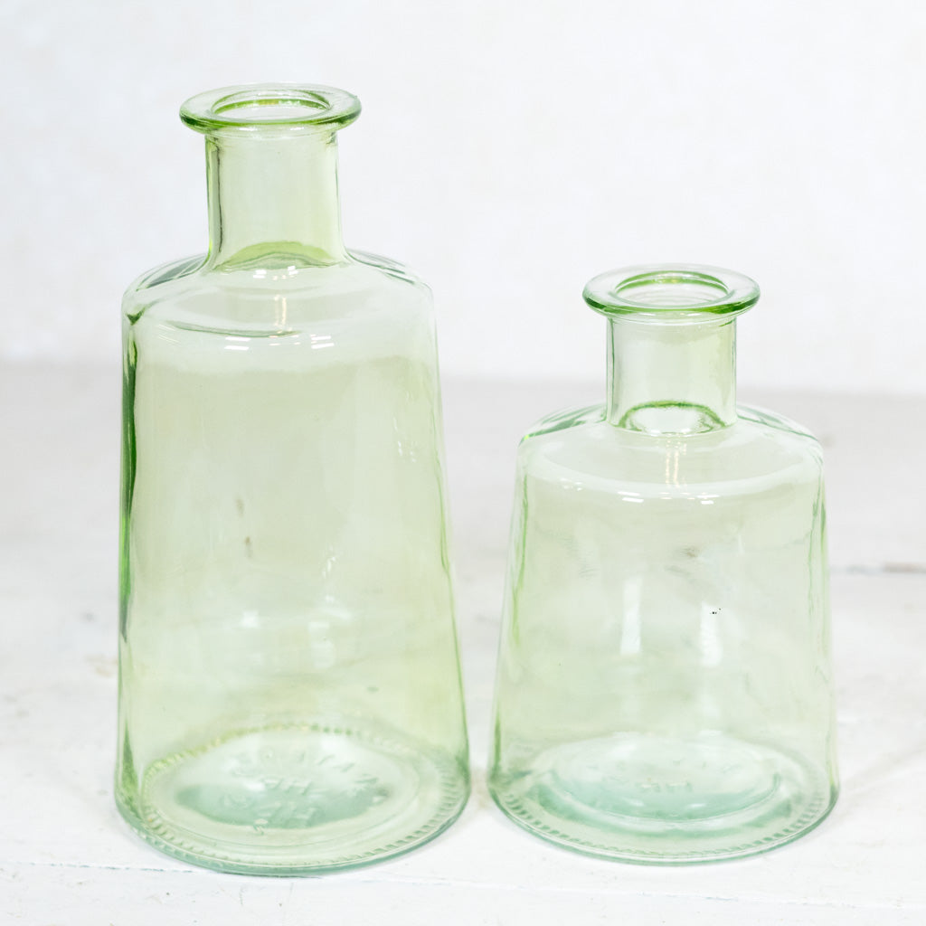Glass Light Green Bottle Tall