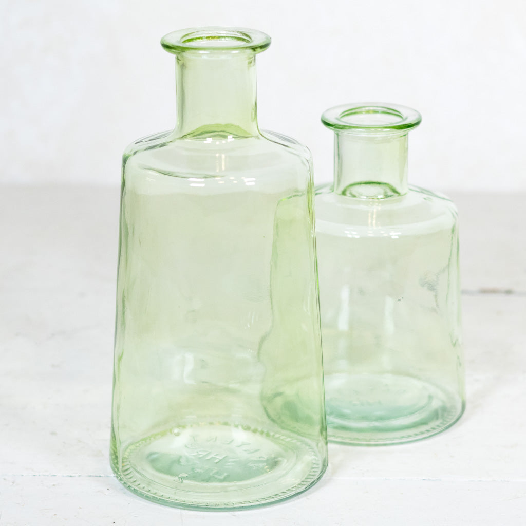 Glass Light Green Bottle Tall