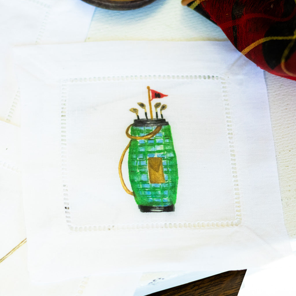 Set of Four Custom Cocktail Linen Napkin Set