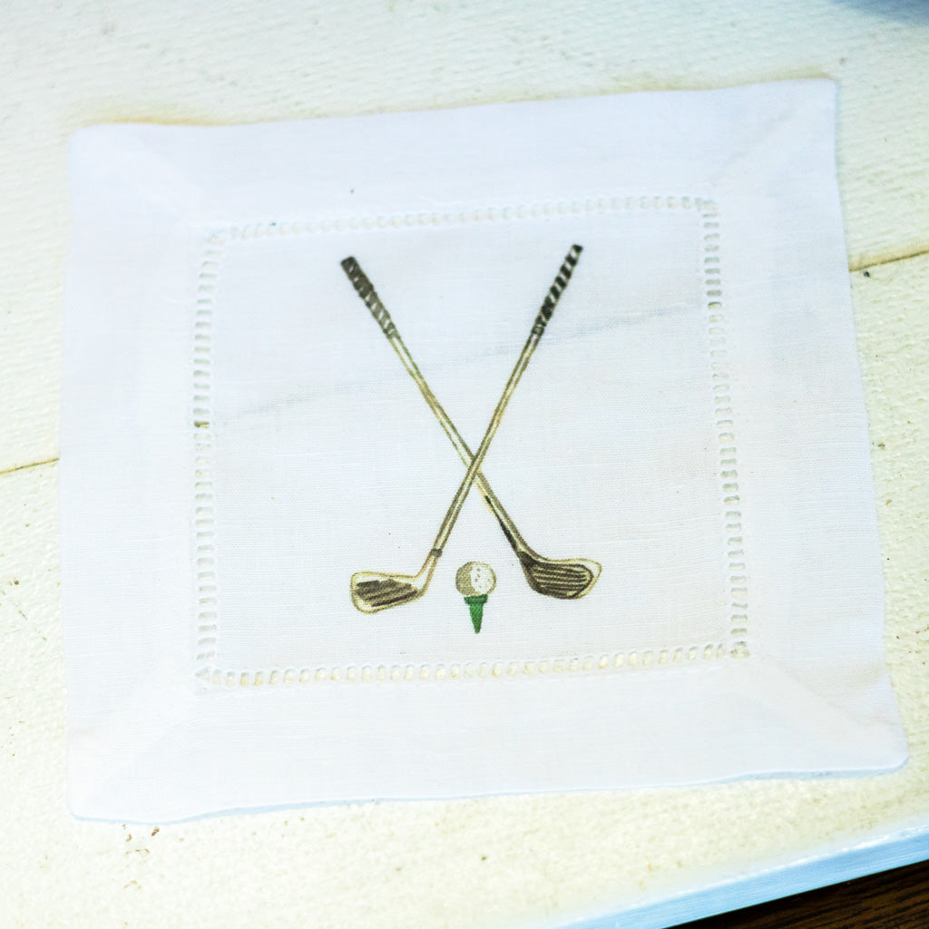 Set of Four Custom Cocktail Linen Napkin Set