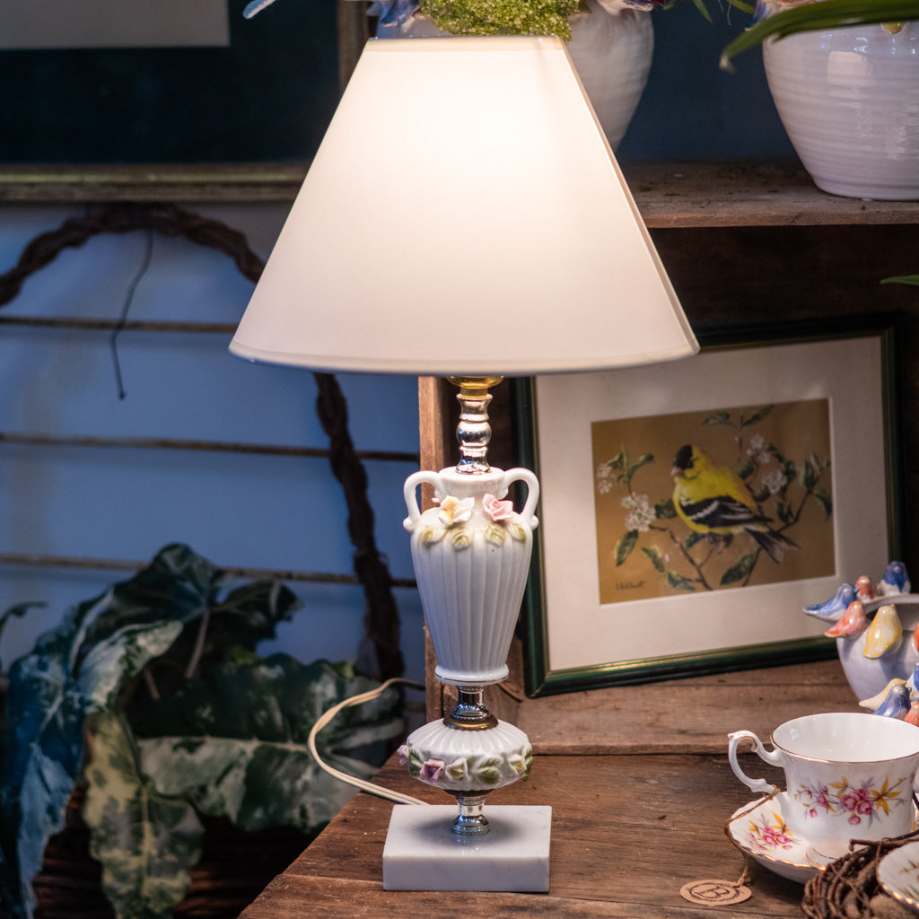 Vintage Pair of Porcelain Table Lamps