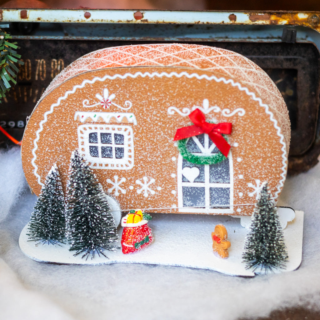 LED Paper Gingerbread Caravan Table Decoration