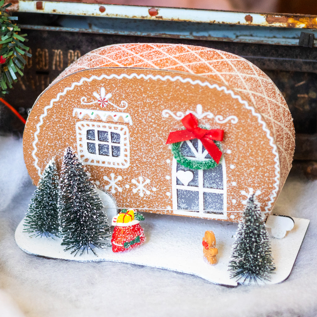 LED Paper Gingerbread Caravan Table Decoration