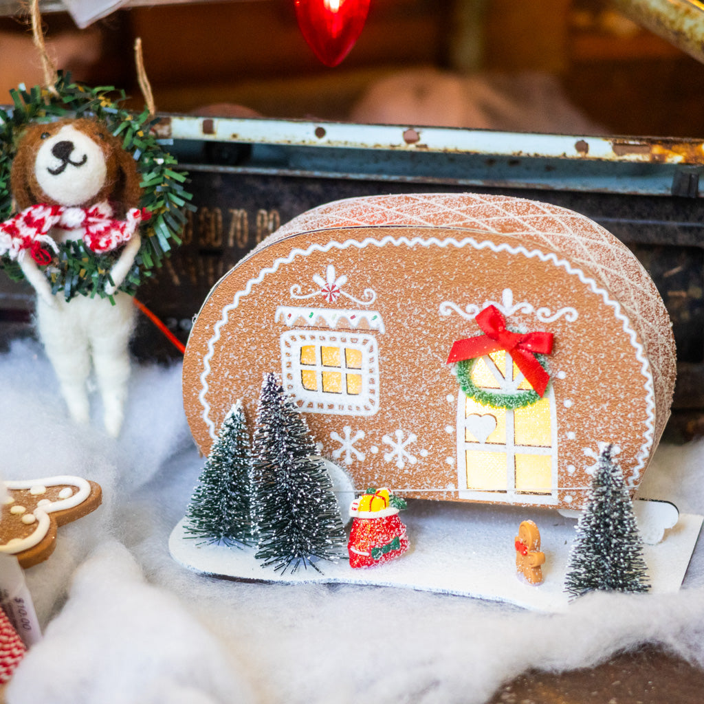 LED Paper Gingerbread Caravan Table Decoration