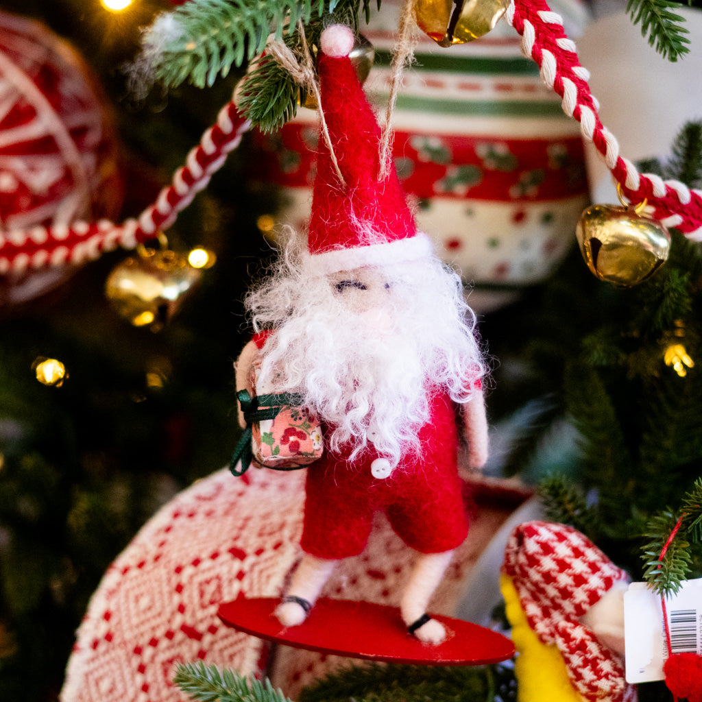 Beach Santa with Present