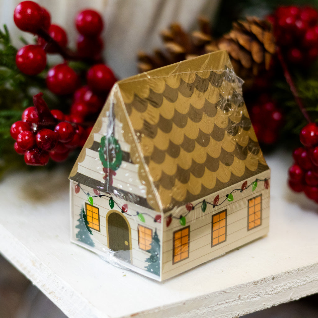 Safety Matches in House Shaped Matchbox Brown Roof