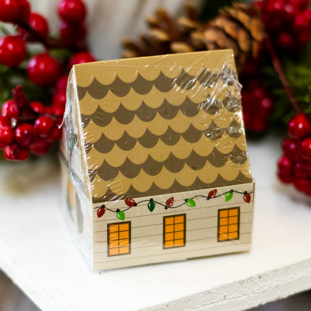 Safety Matches in House Shaped Matchbox Brown Roof