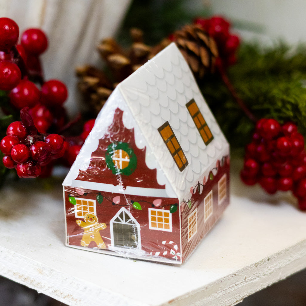 Red House Safety Matches in House Shaped Matchbox