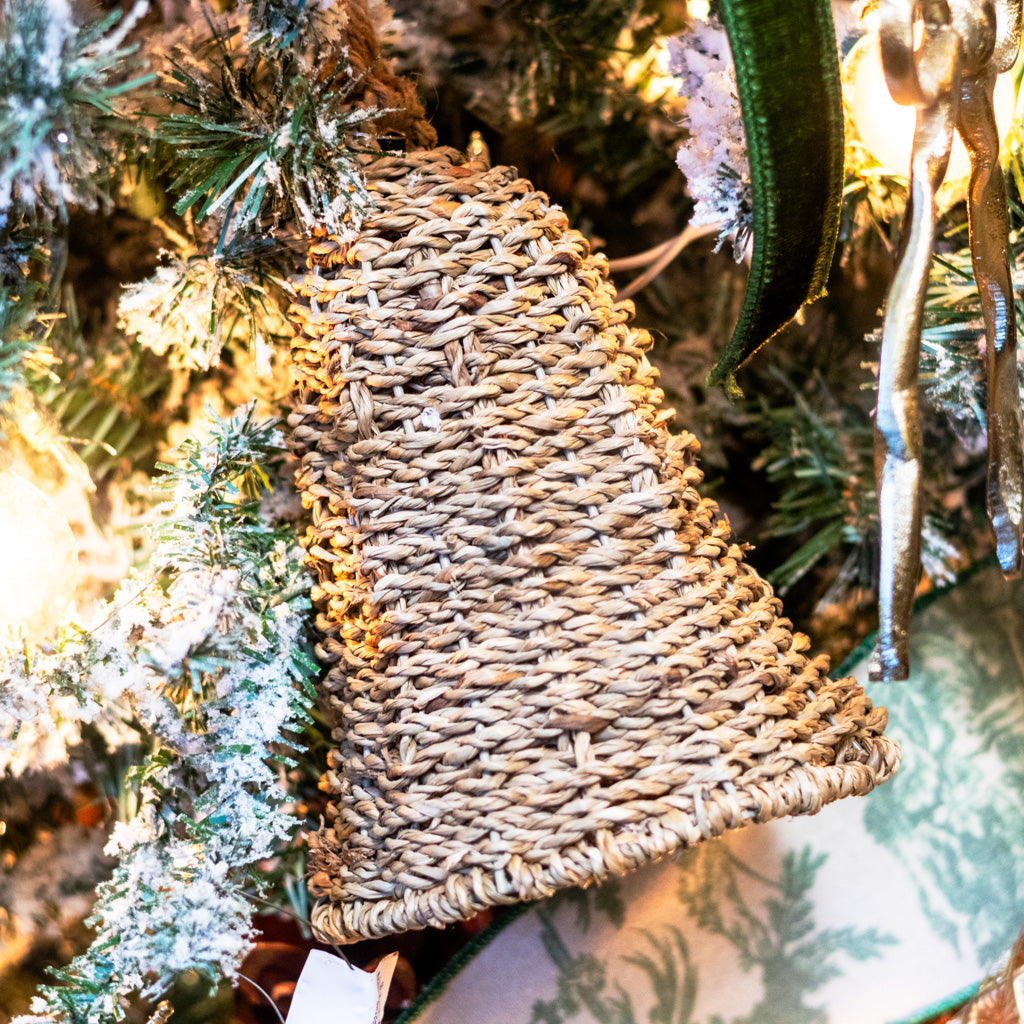 Natural Woven Bell Ornament