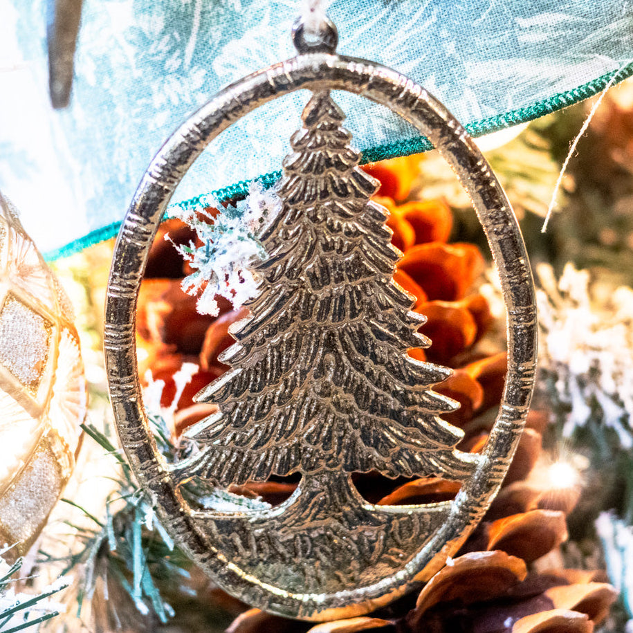 Oval Gold Tree Ornament Aluminum