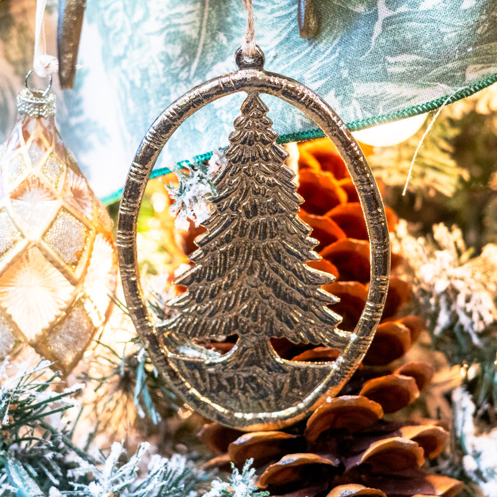 Oval Gold Tree Ornament Aluminum
