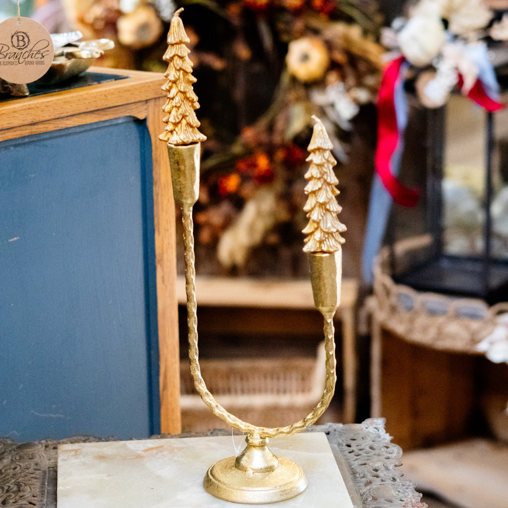 Metal Double Taper Candle Holder