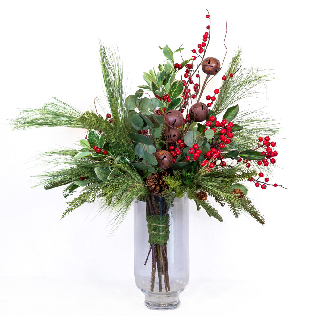 Jingle Bell Holiday Bouquet Grand Drop In