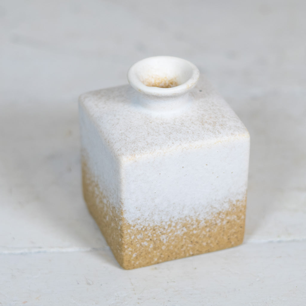 Stoneware Vase Square Cream